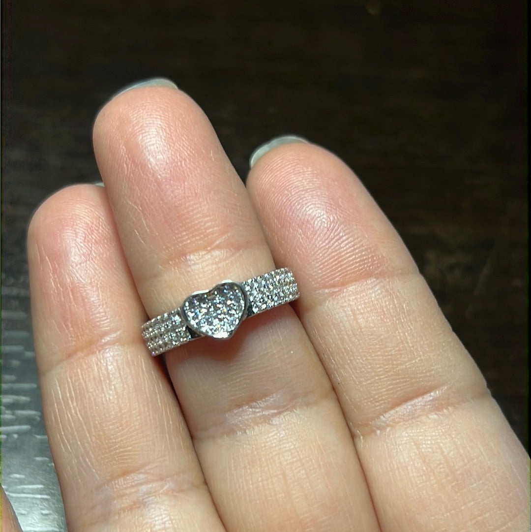 Cz Heart Ring