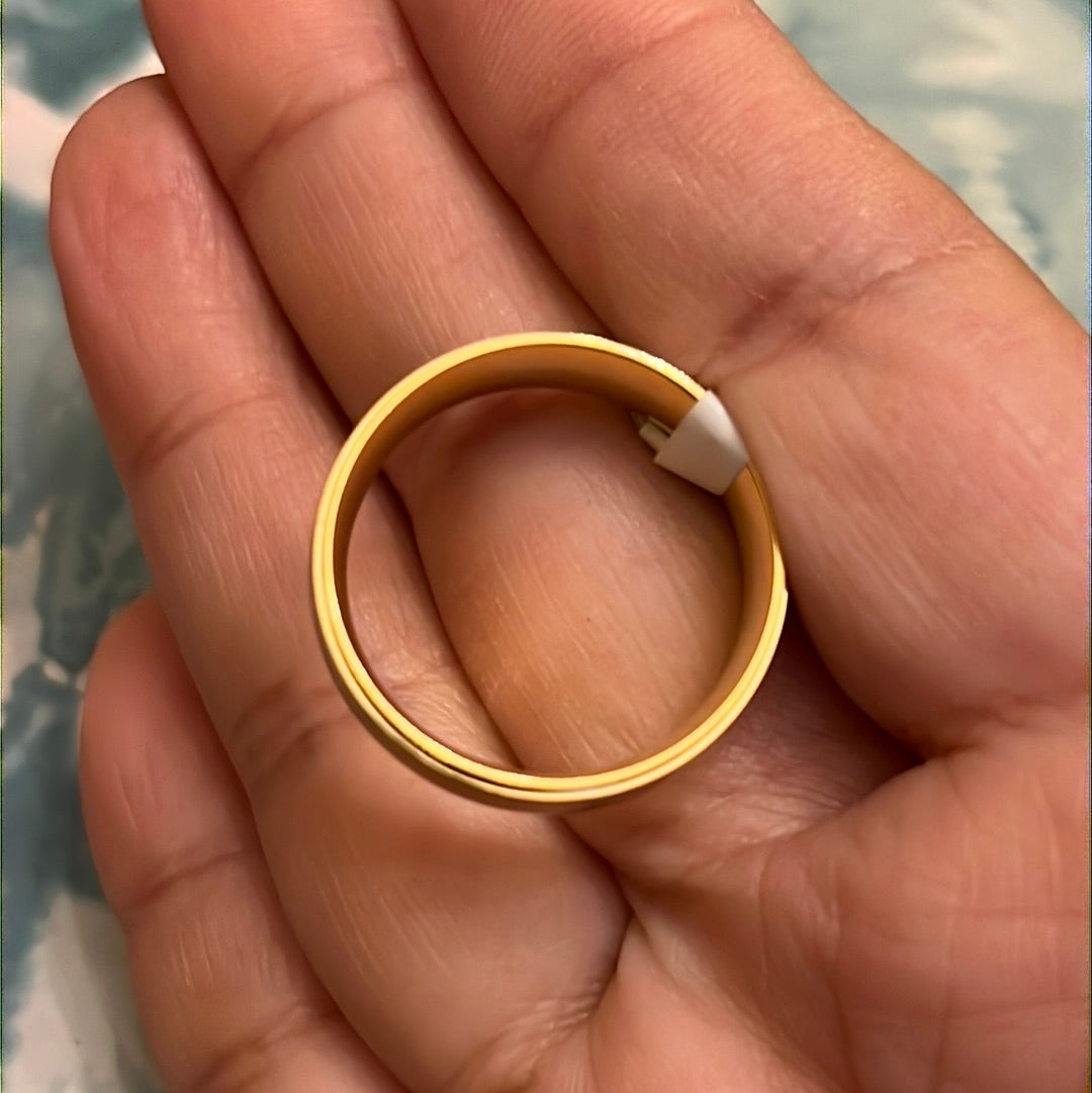 Band Ring Gold over Stainless Steel