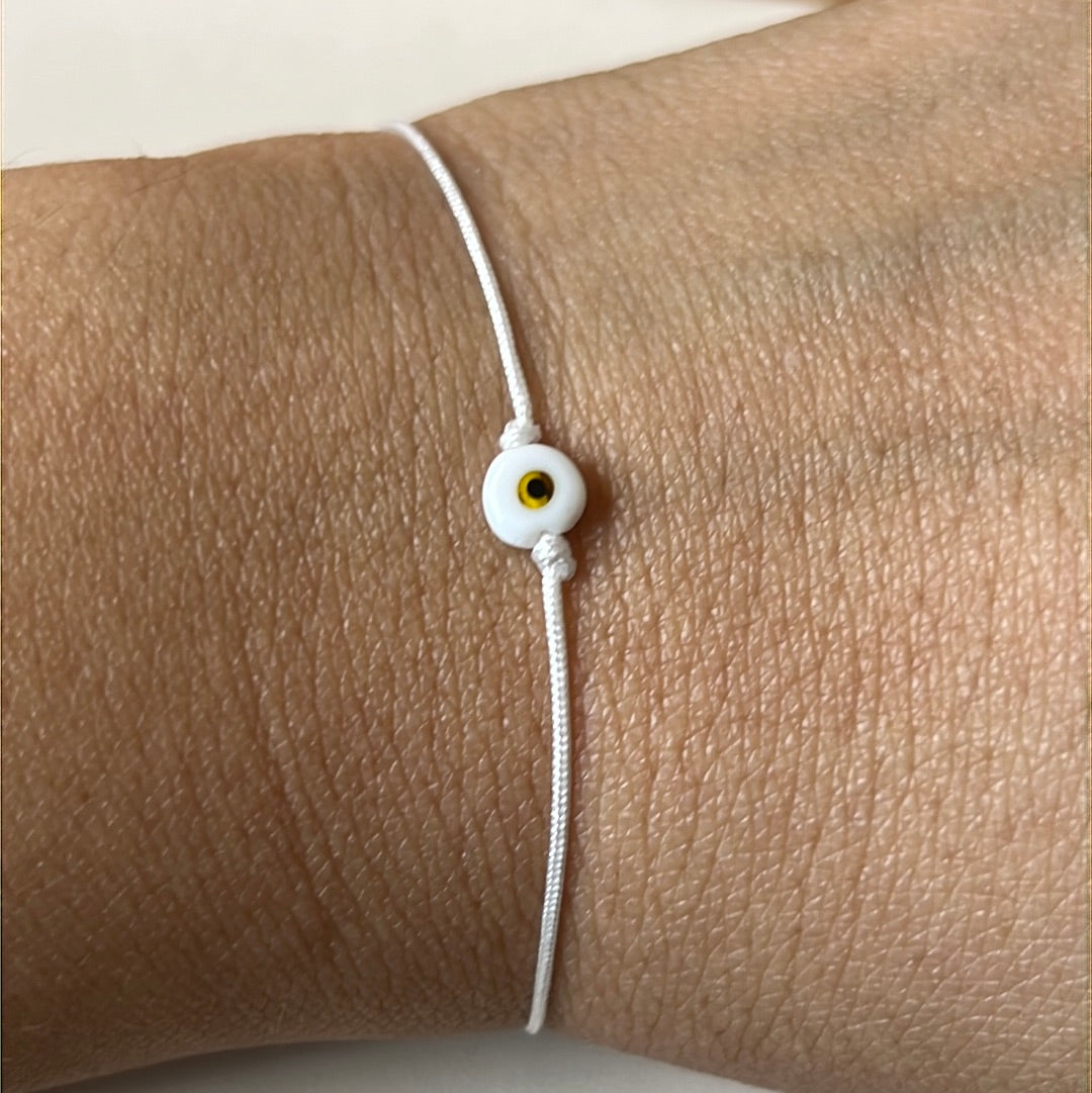 Colorful Evil Eye Glass Bead Bracelet