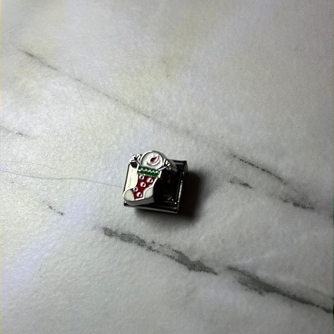 Christmas Stocking Sock Italian Link Charm
