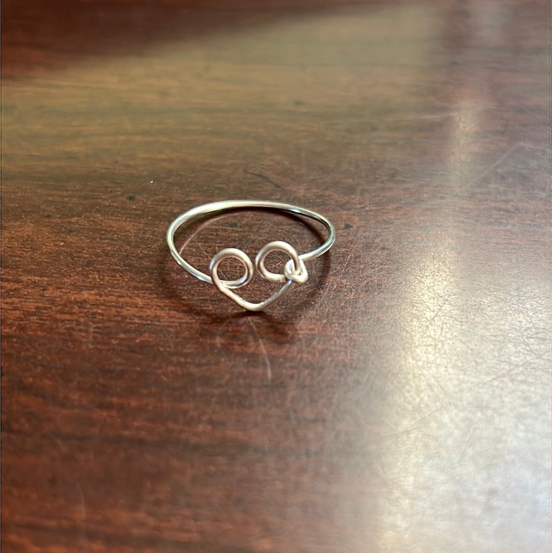 Handmade Heart Knot Ring