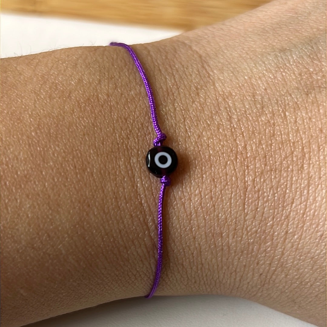 Colorful Evil Eye Glass Bead Bracelet