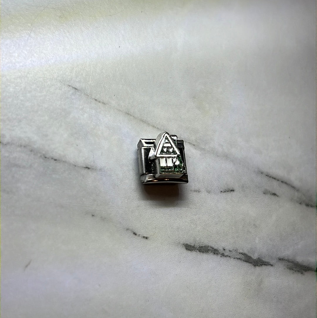 Santa House Italian Link Charm