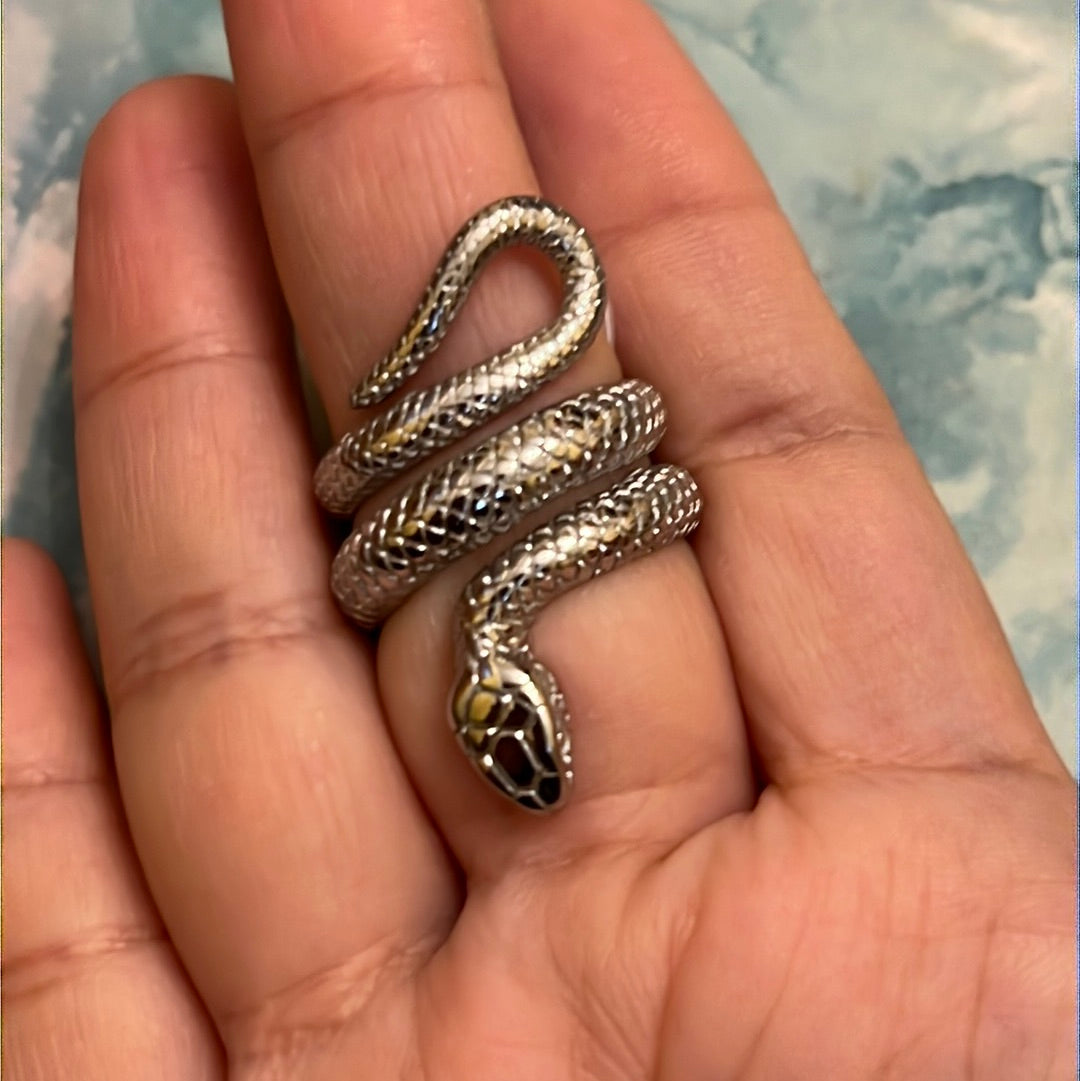 Snake Silver Stainless Steel Ring