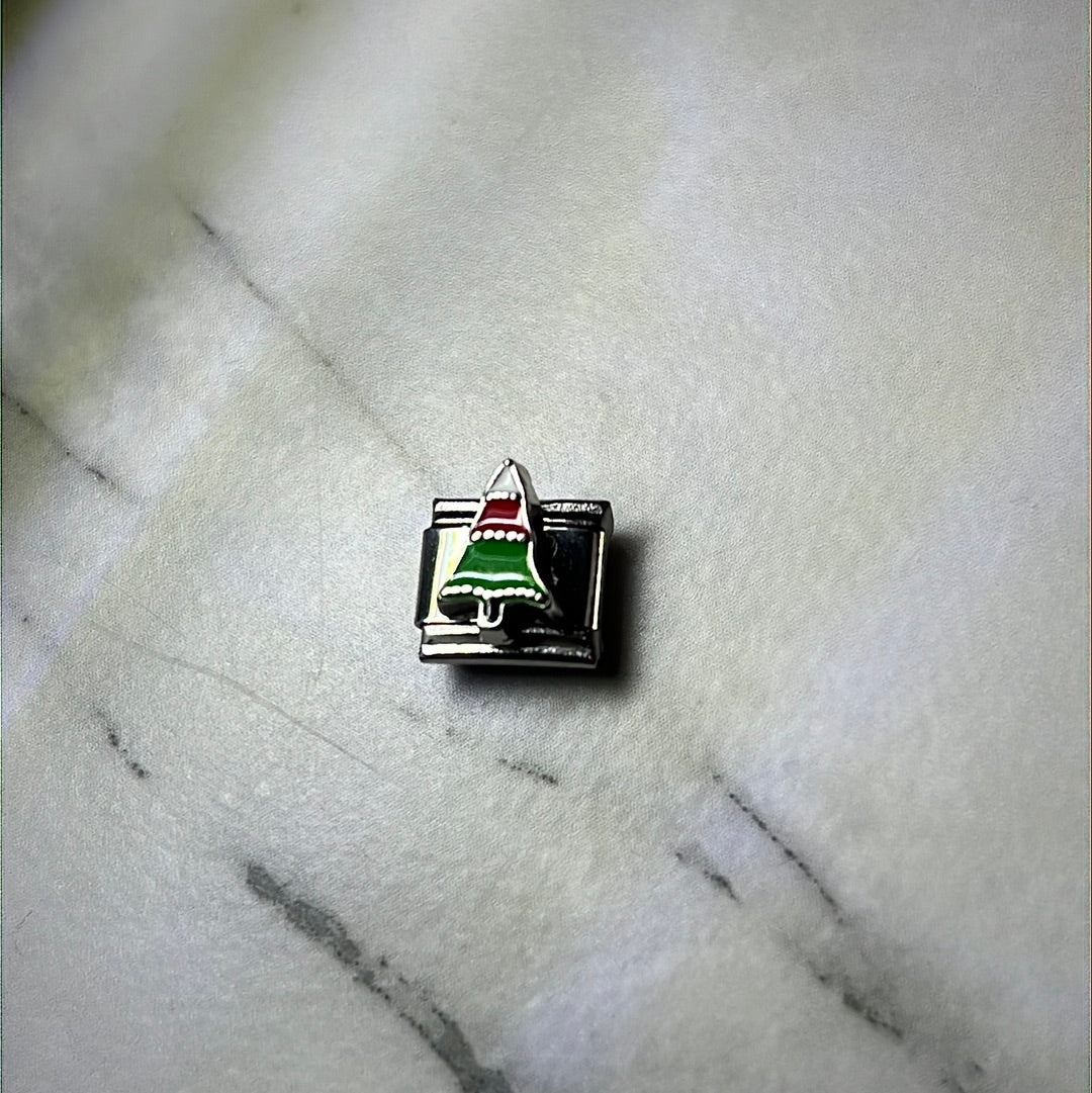 Christmas Tree Italian Link Charm