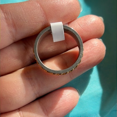 Gold Chain Silver Stainless Steel Ring