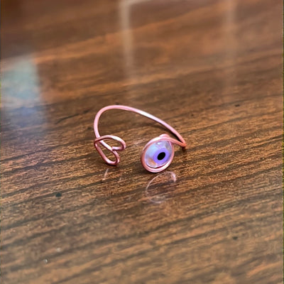 Evil Eye with Heart Ring
