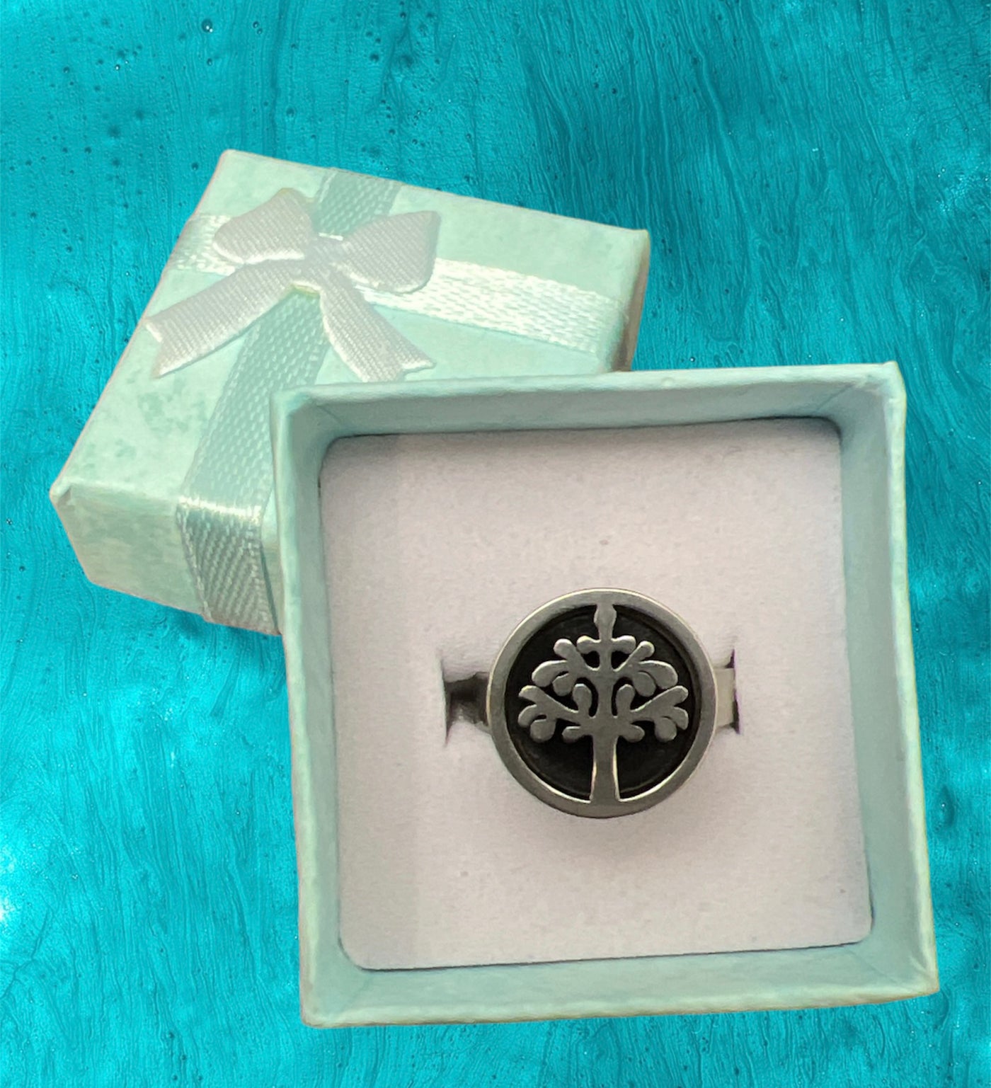 Family Tree Ring in Stainless Steel