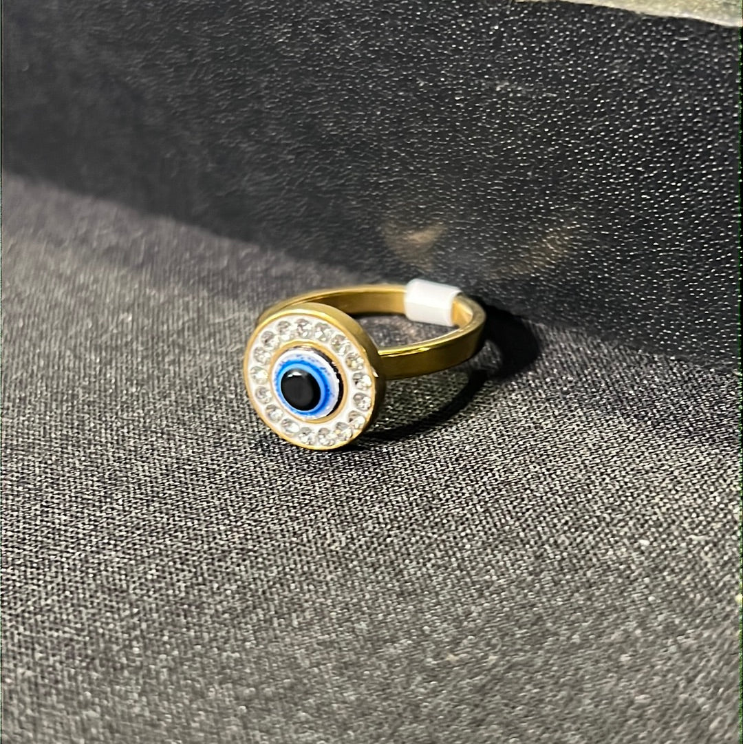 Gold Evil Eye Ring