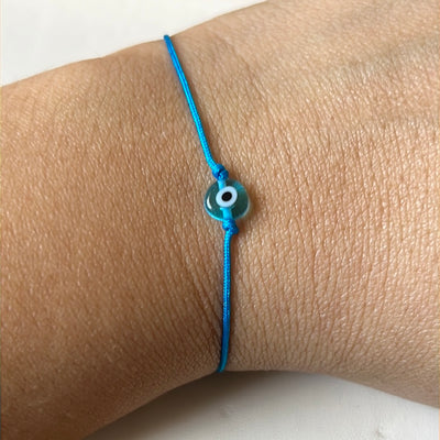 Colorful Evil Eye Glass Bead Bracelet