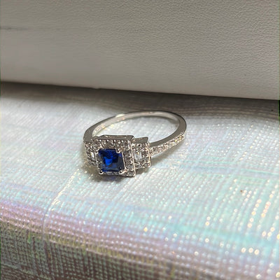 Material: Sterling Silver .925

 Blue Cz Ring in Sterling Silver perfect for any special occasion.