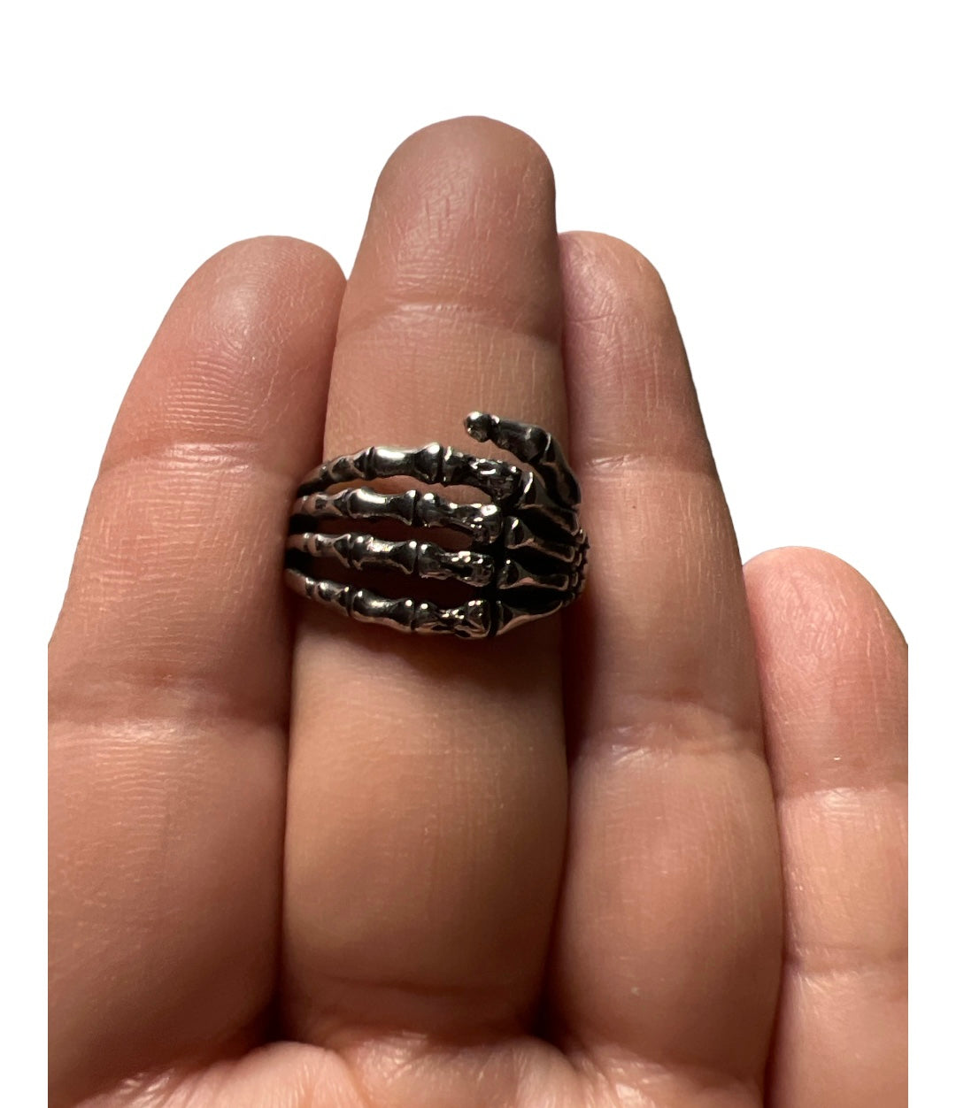 Skull Hands Ring in Stainless Steel