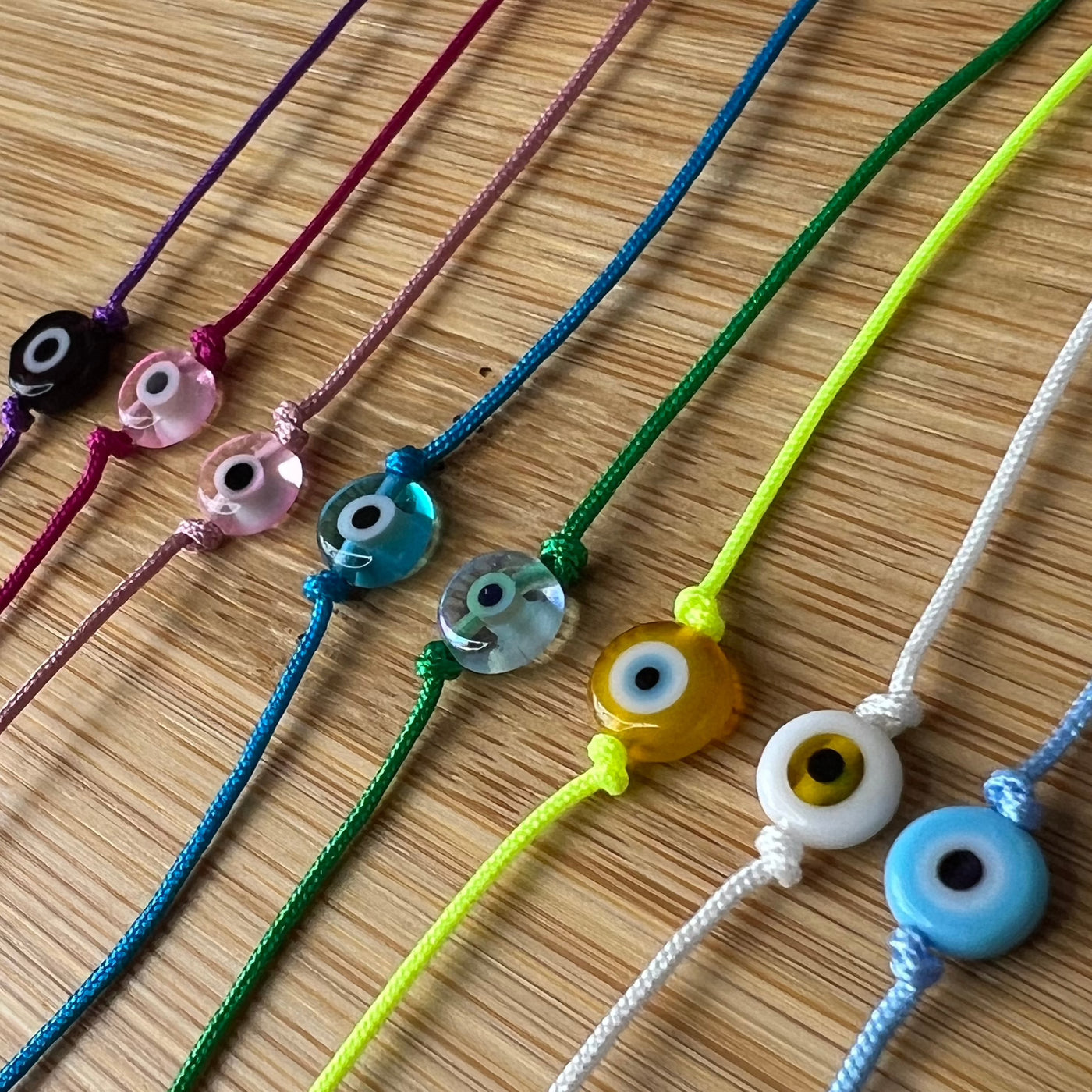 Colorful Evil Eye Glass Bead Bracelet