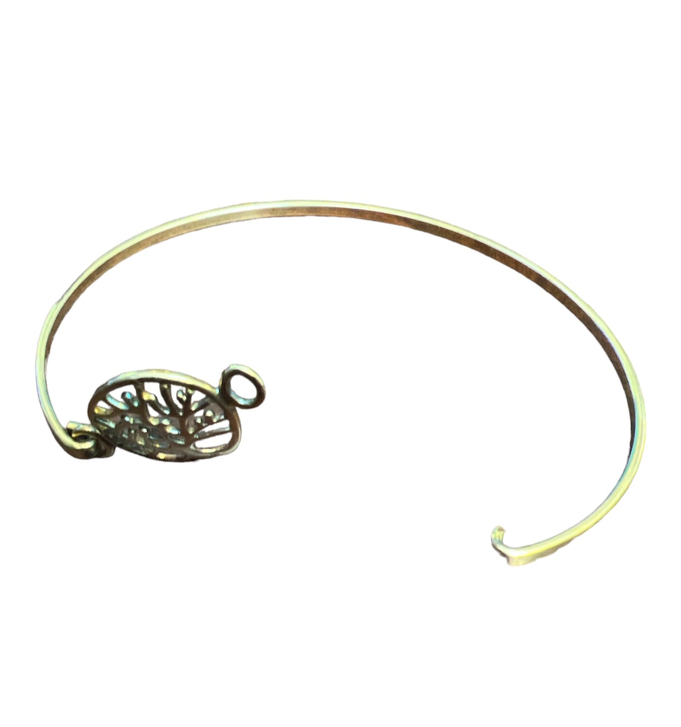 Gold Family Tree Bangle Bracelet