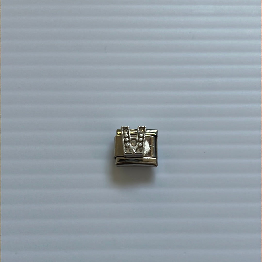 Letter W Italian Link Charm