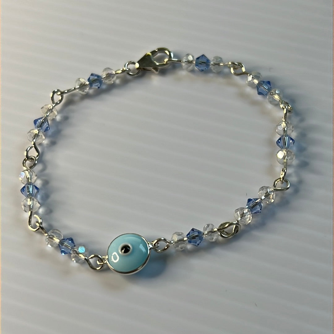 Evil Eye with Swarovski Beads Bracelet