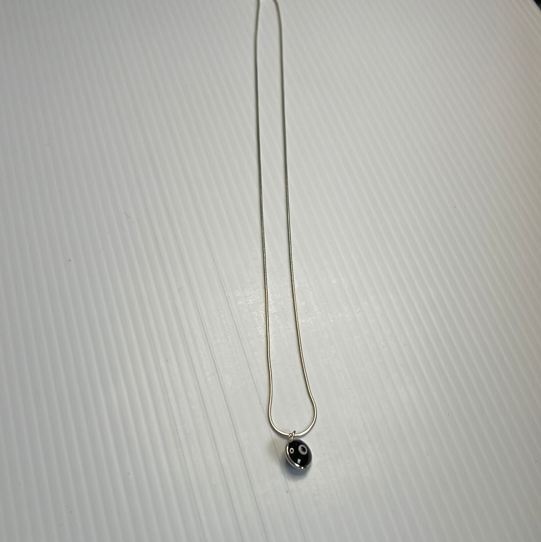 Black Evil Eye Pendant Necklace