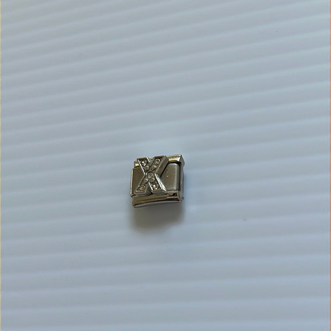 Letter X Italian Link Charm