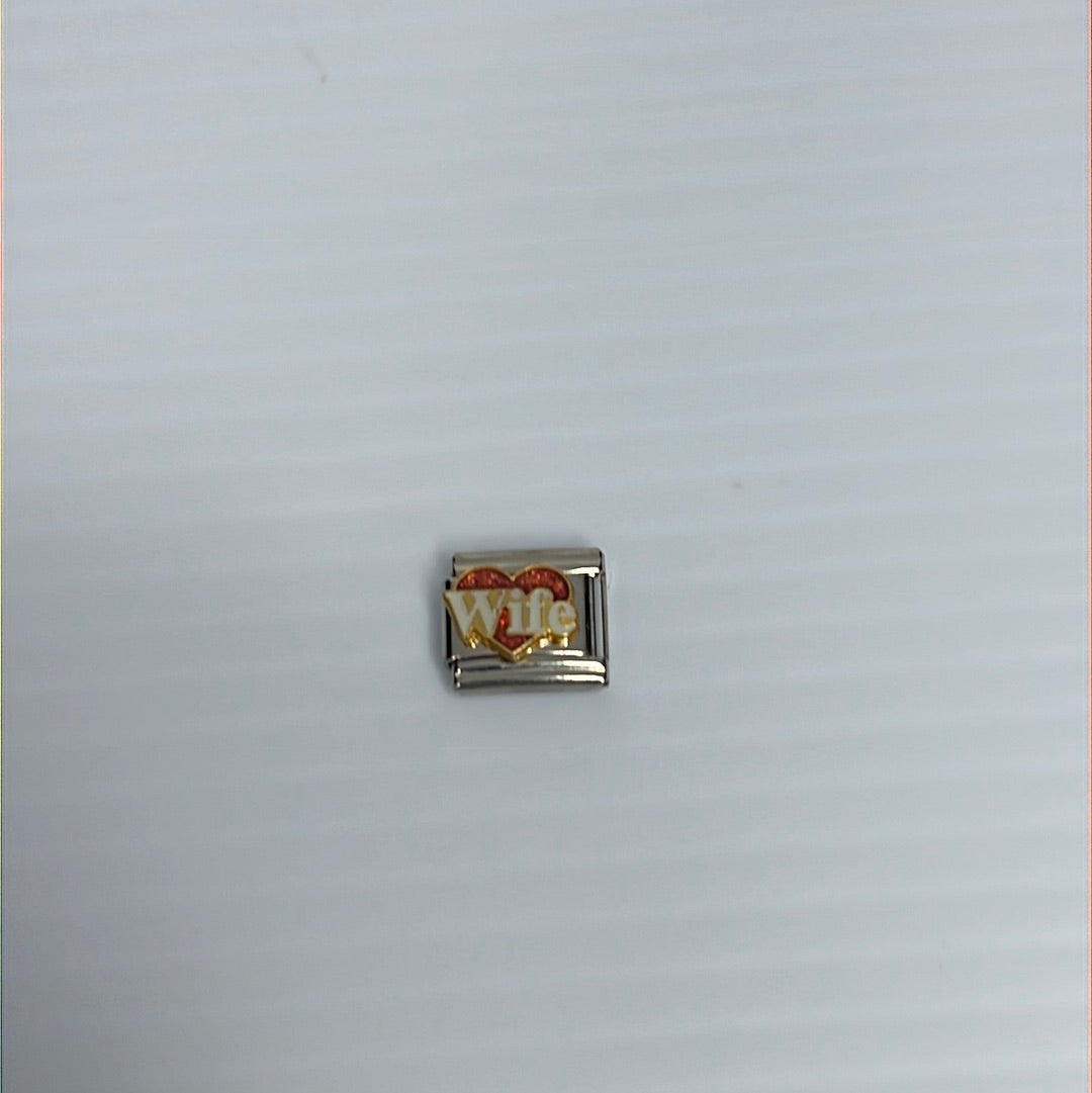 Wife Italian Link Charm