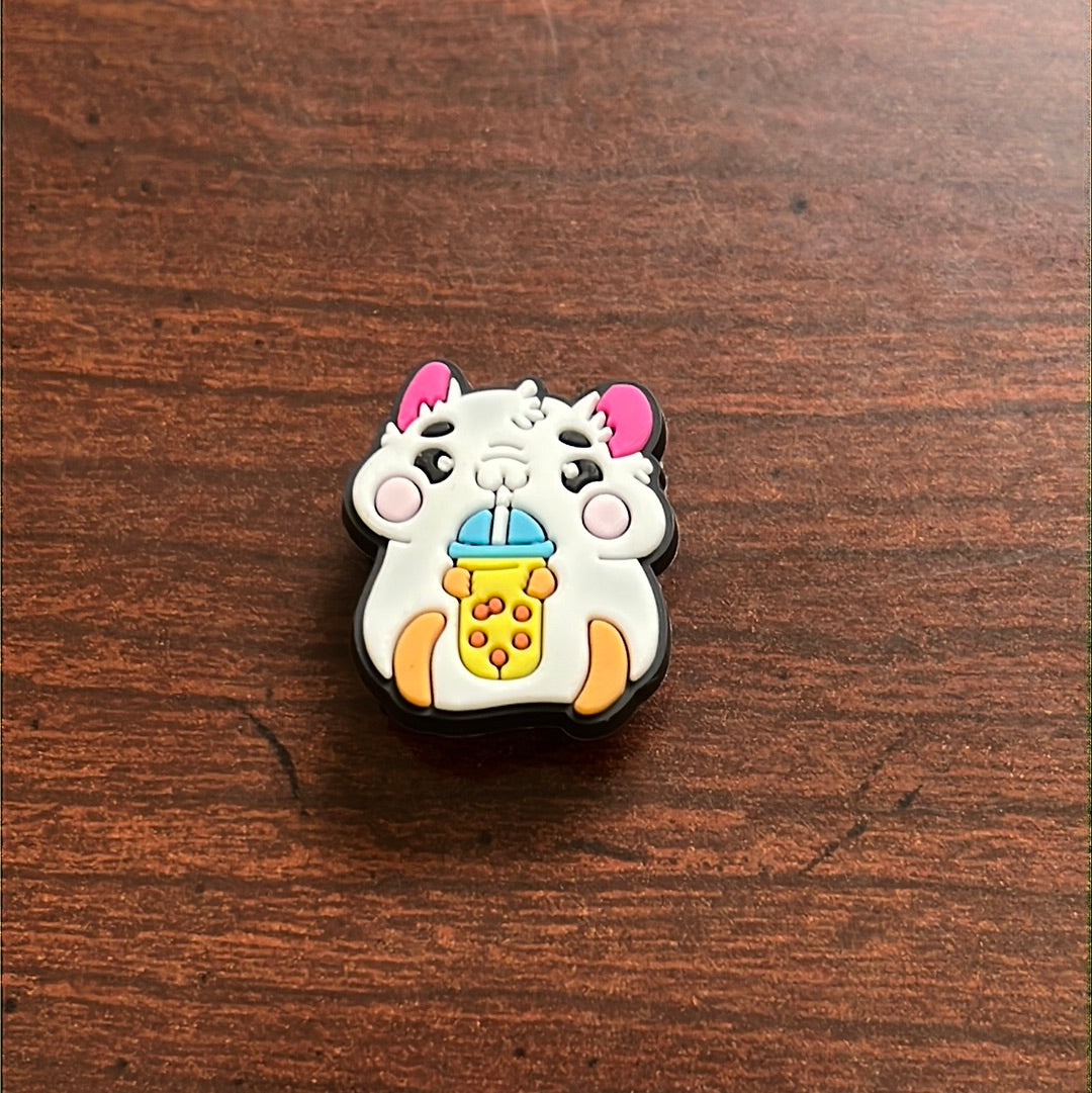 Hamster with Boba Tea Charm