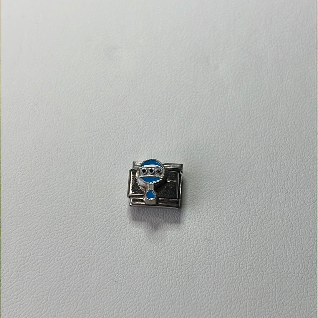 Baby Blue Toy Italian Link Charm