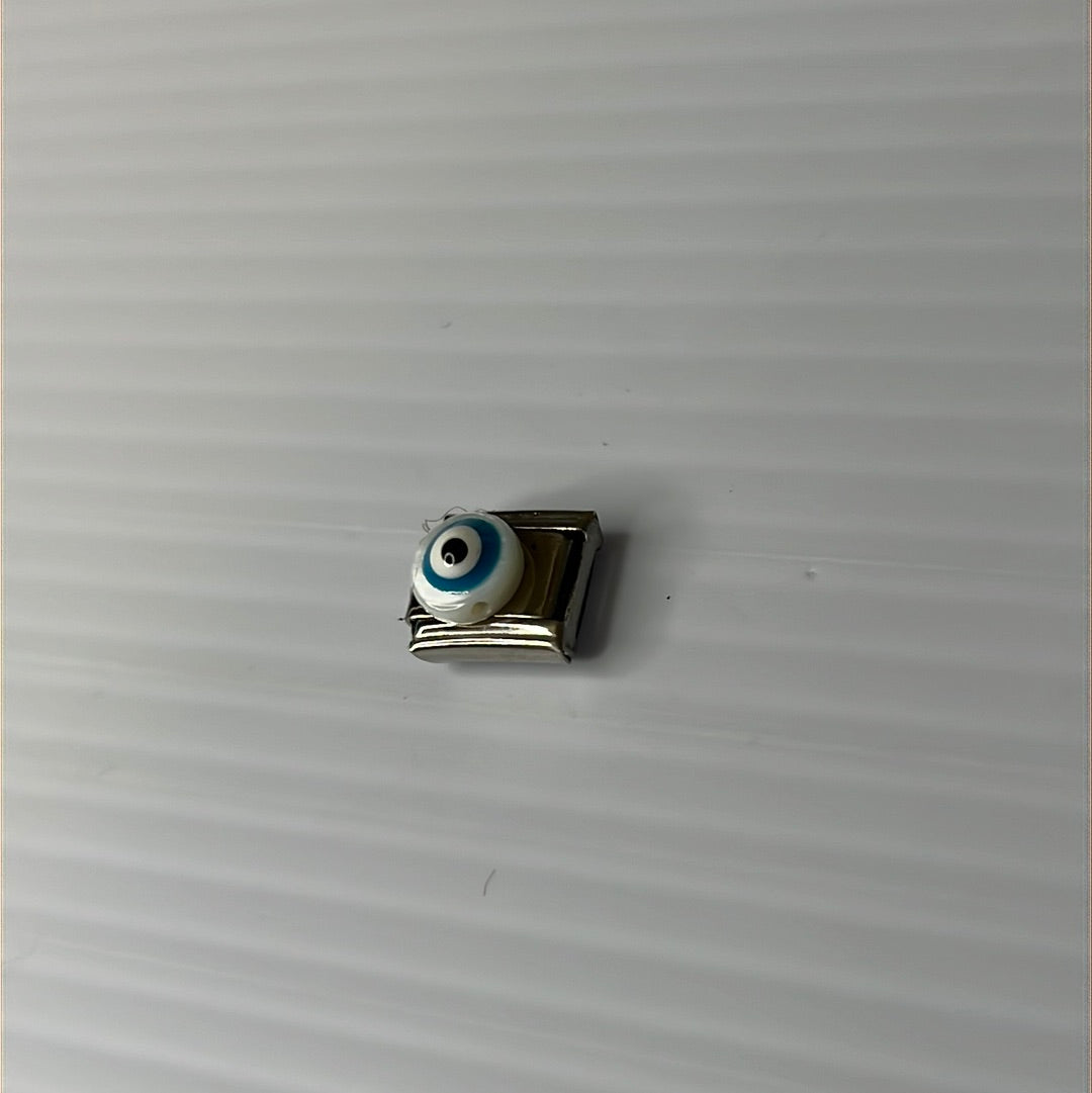 Blue Evil Eye Italian Link Charm