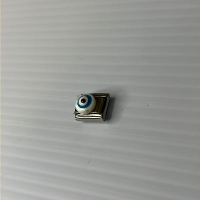 Blue Evil Eye Italian Link Charm