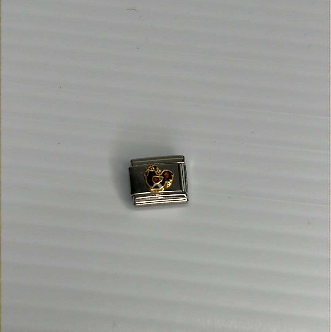Rooster Italian Link Charm