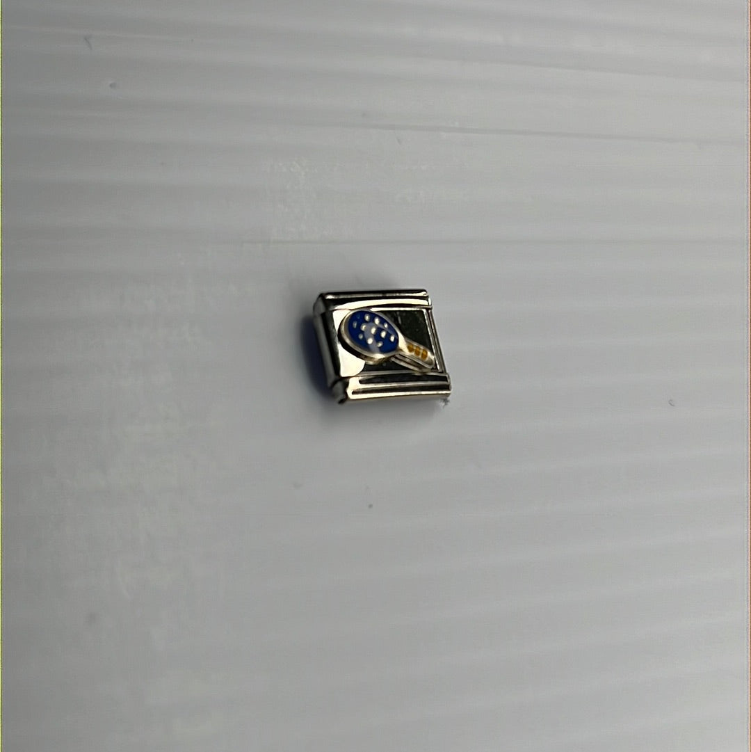 Tennis Racket Italian Link Charm