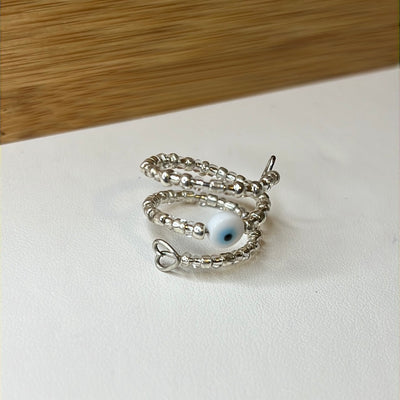 Adjustable Evil Eye Beads Rings