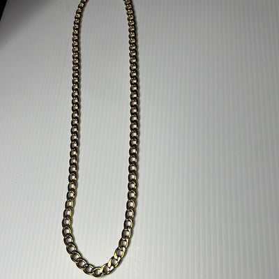 Gold with Silver Cuban Chain Necklace