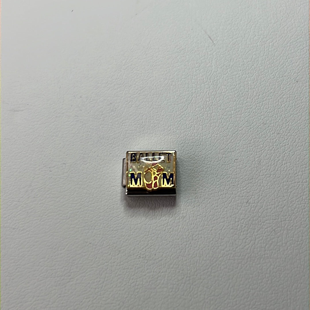 Ballet Mom Italian Link Charm