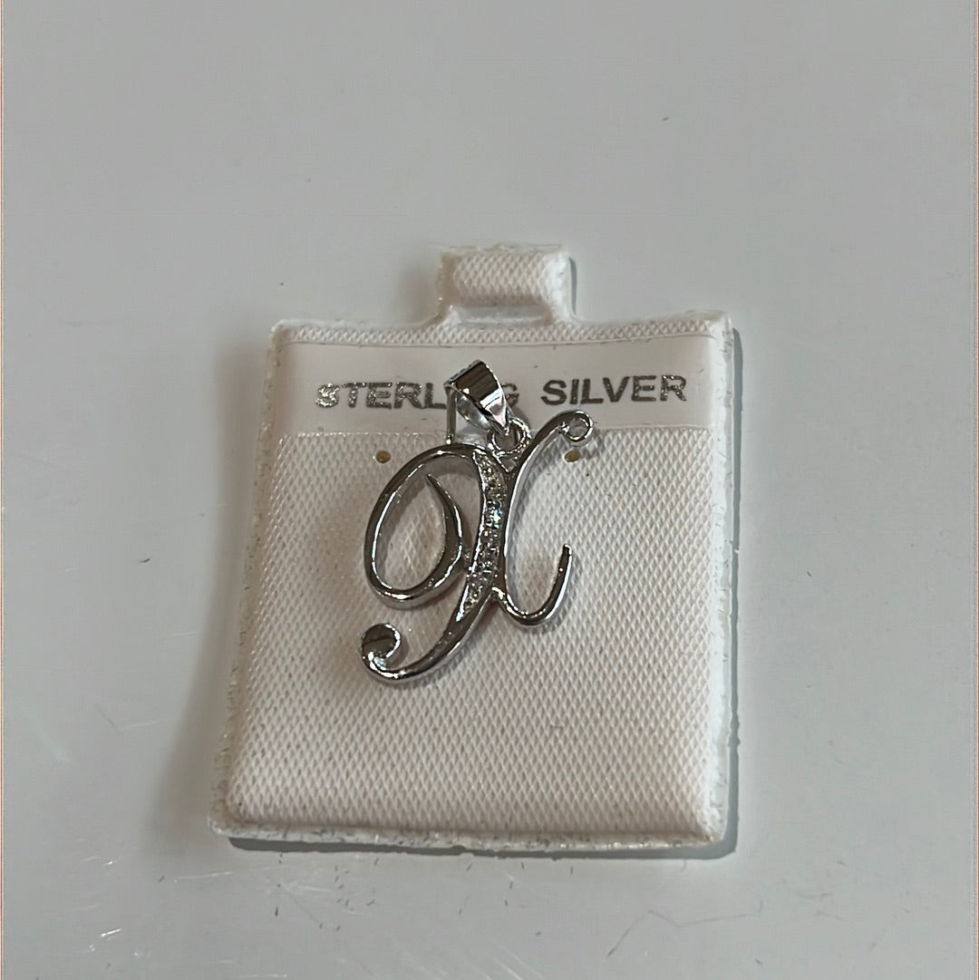 Letter X Cz Pendant