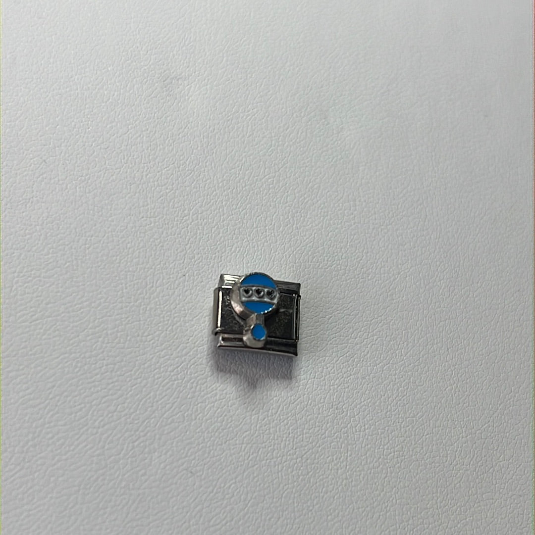 Baby Blue Toy Italian Link Charm