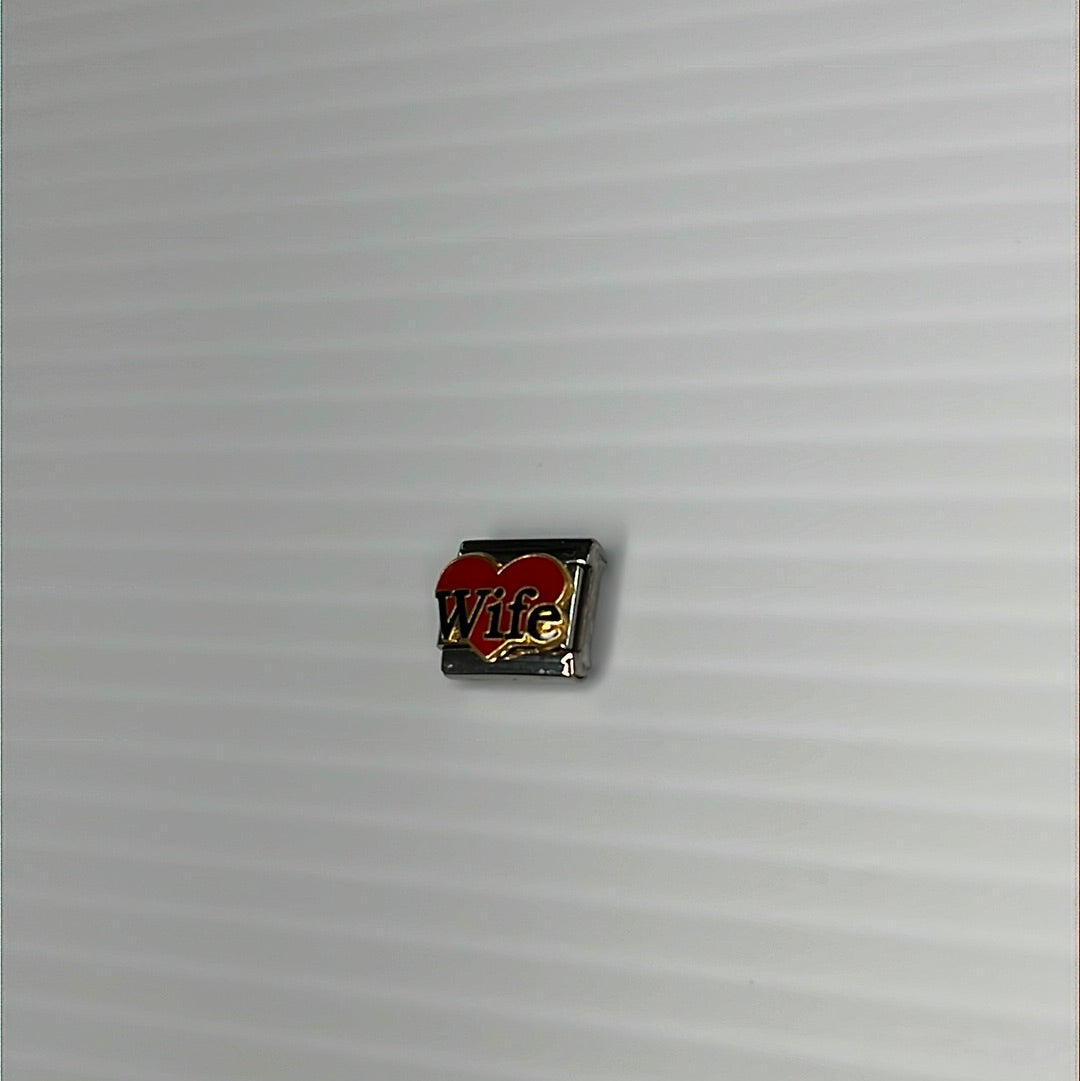 Wife Italian Link Charm