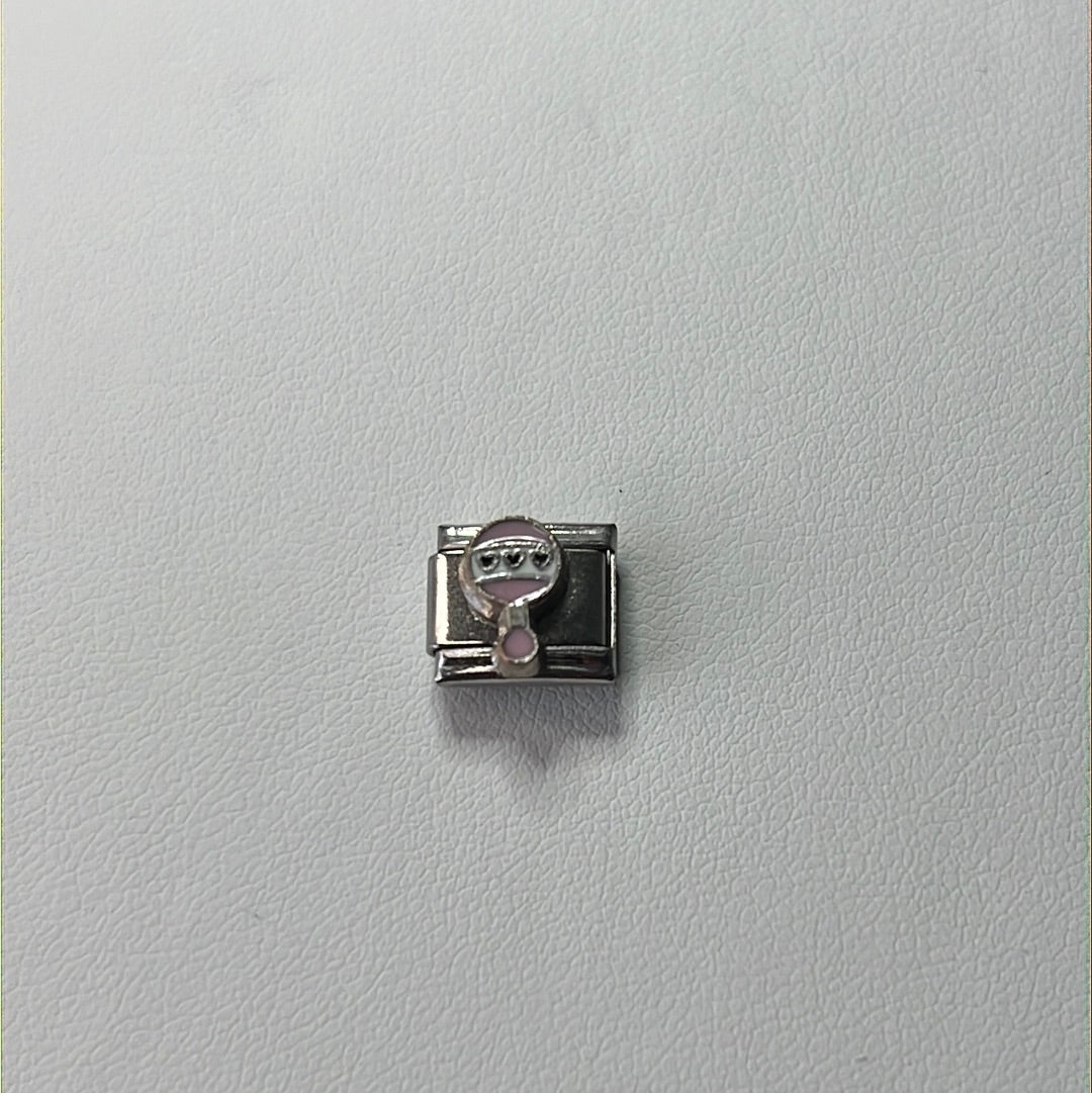 Baby Pink Toy Italian Link Charm