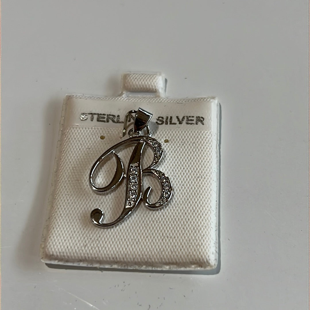 Letter B Cz Pendant