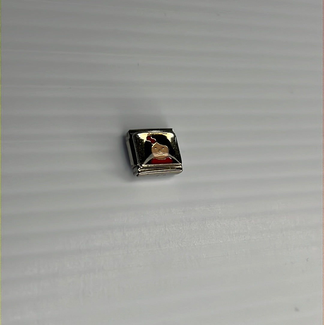 Girl Italian Link Charm