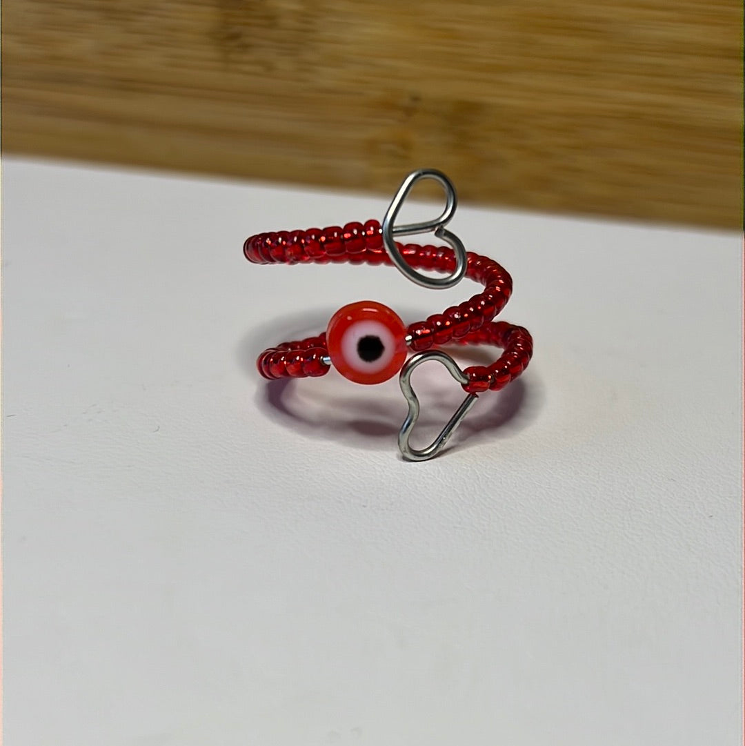 Adjustable Evil Eye Beads Rings