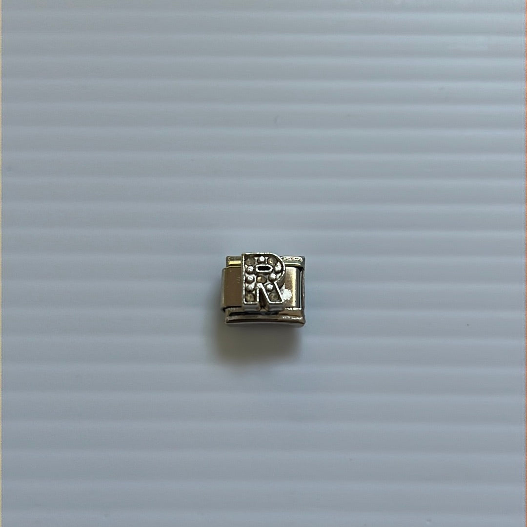 Letter R Italian Link Charm