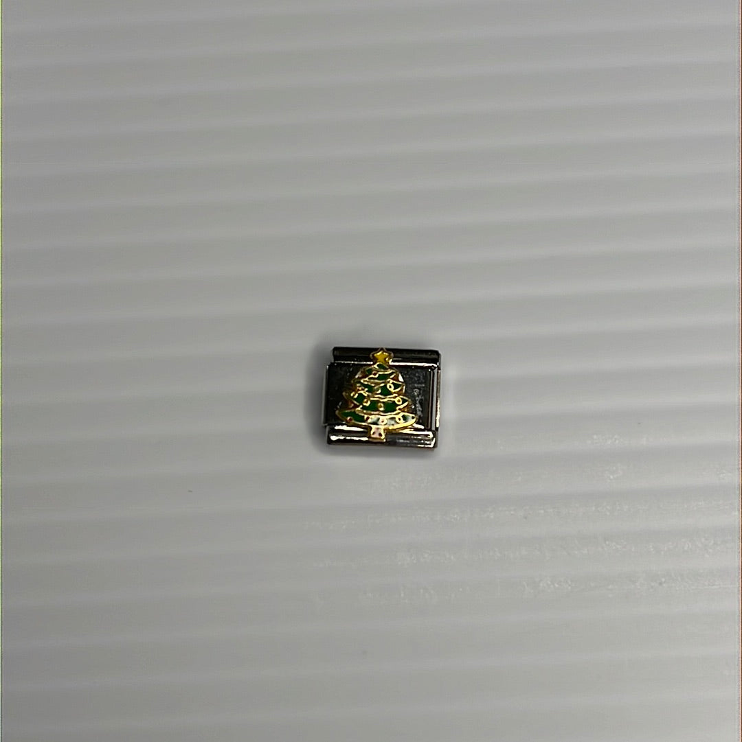 Christmas Tree Italian Link Charm