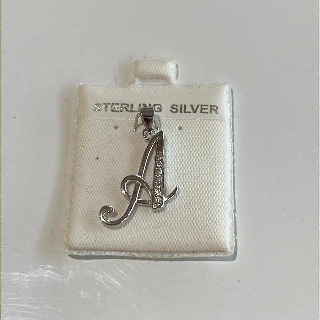Letter A Cz Pendant