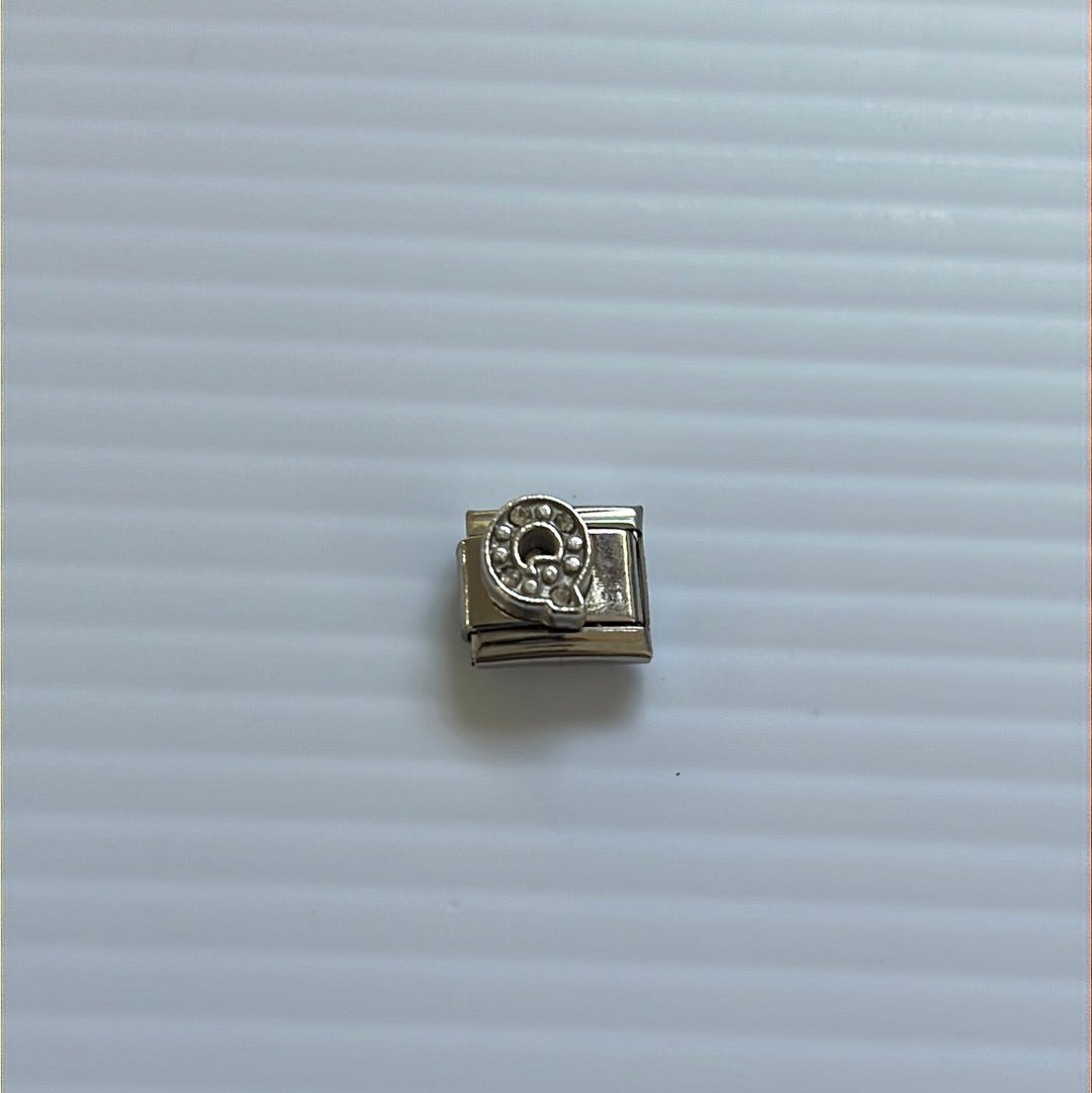 Letter Q Italian Link Charm