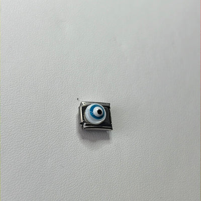 Blue evil eye Italian Link Charm