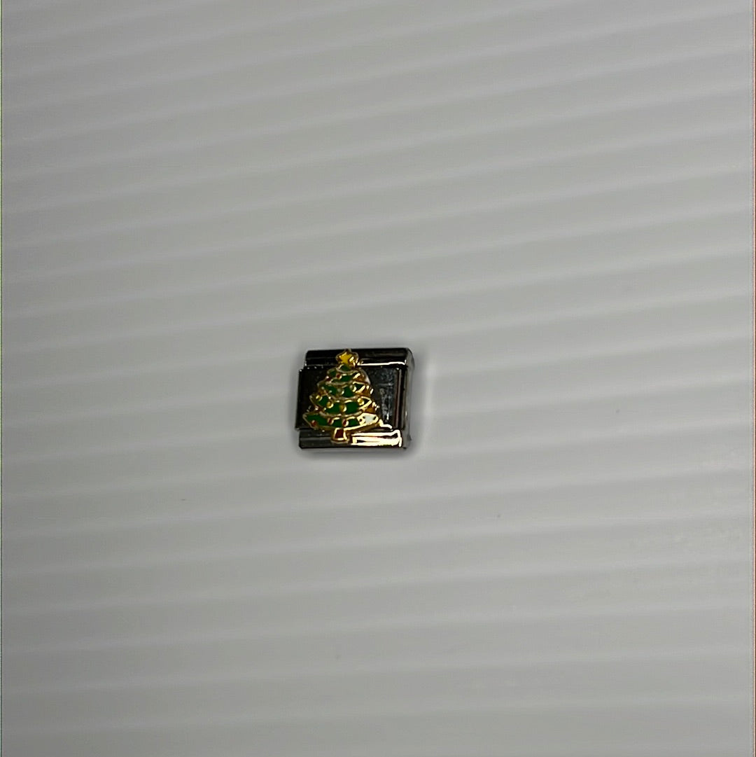 Christmas Tree Italian Link Charm