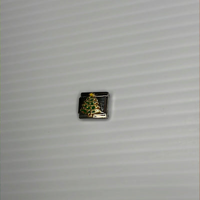 Christmas Tree Italian Link Charm