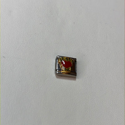 Jesus Love Me Italian Link Charm
