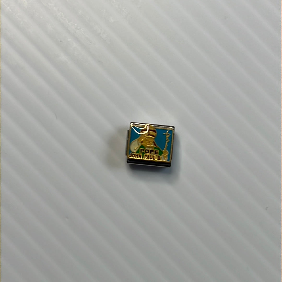 Juan Pablo II Italian Link Charm