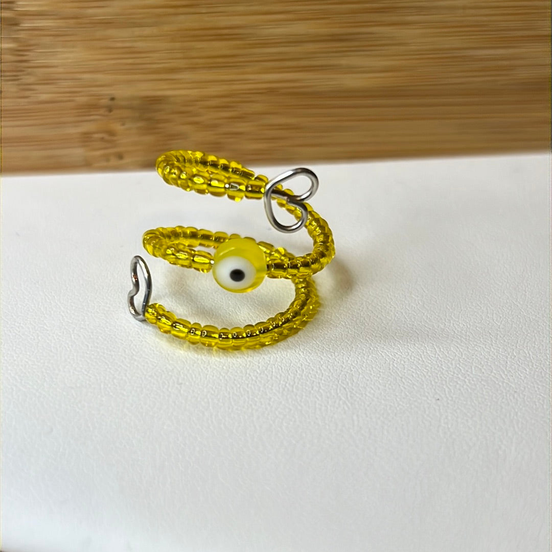 Adjustable Evil Eye Beads Rings