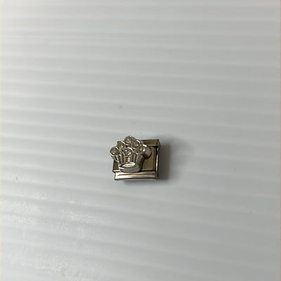 Crown Cz Italian Link Charm